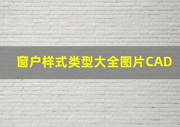 窗户样式类型大全图片CAD