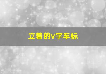 立着的v字车标