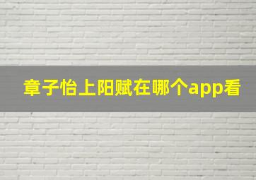 章子怡上阳赋在哪个app看