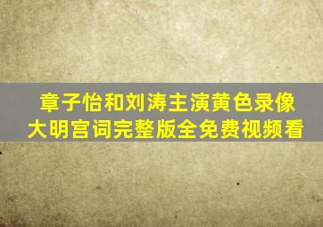 章子怡和刘涛主演黄色录像大明宫词完整版全免费视频看