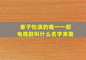 章子怡演的唯一一部电视剧叫什么名字来着