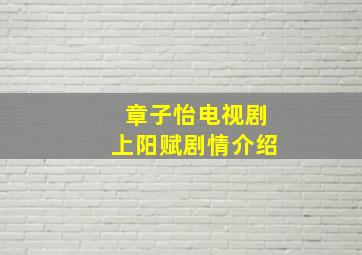 章子怡电视剧上阳赋剧情介绍