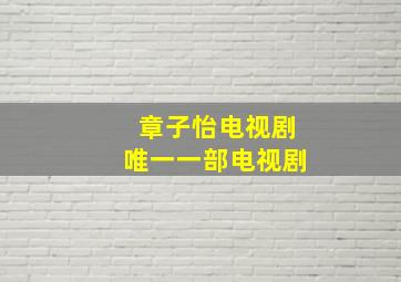 章子怡电视剧唯一一部电视剧