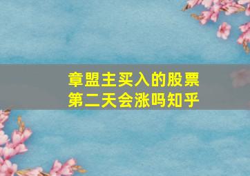 章盟主买入的股票第二天会涨吗知乎