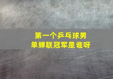 第一个乒乓球男单蝉联冠军是谁呀