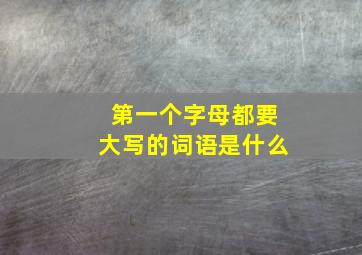 第一个字母都要大写的词语是什么