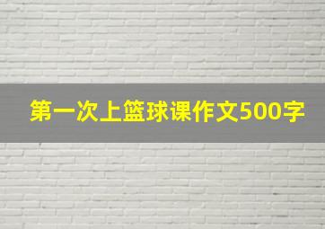 第一次上篮球课作文500字