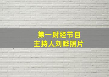 第一财经节目主持人刘晔照片