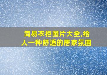 简易衣柜图片大全,给人一种舒适的居家氛围