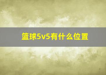 篮球5v5有什么位置