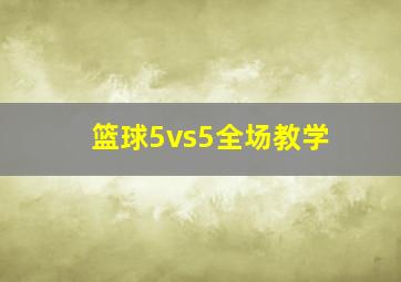 篮球5vs5全场教学