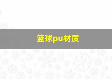 篮球pu材质