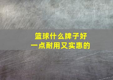 篮球什么牌子好一点耐用又实惠的