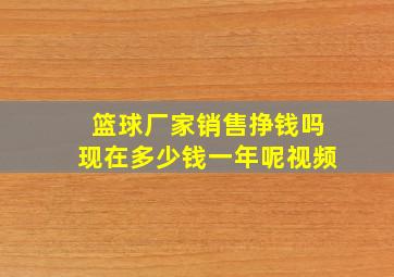 篮球厂家销售挣钱吗现在多少钱一年呢视频