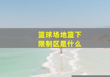 篮球场地篮下限制区是什么