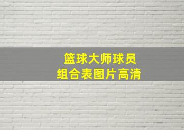 篮球大师球员组合表图片高清