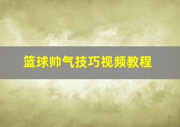 篮球帅气技巧视频教程