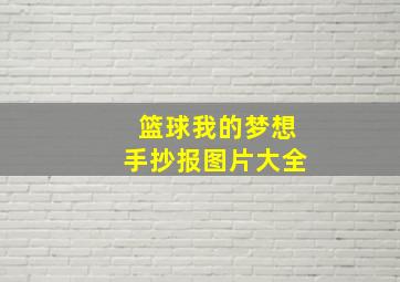 篮球我的梦想手抄报图片大全