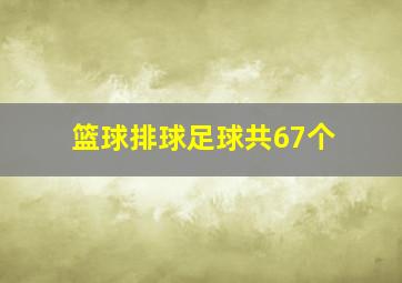 篮球排球足球共67个