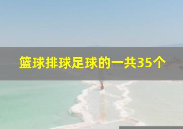 篮球排球足球的一共35个