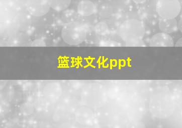 篮球文化ppt