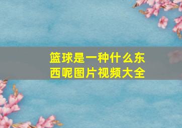 篮球是一种什么东西呢图片视频大全