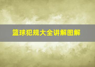 篮球犯规大全讲解图解