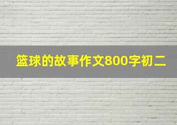 篮球的故事作文800字初二