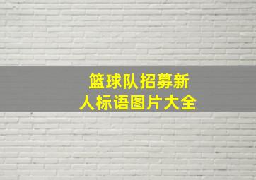 篮球队招募新人标语图片大全