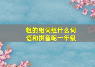 粗的组词组什么词语和拼音呢一年级