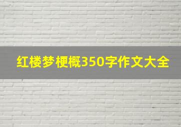 红楼梦梗概350字作文大全