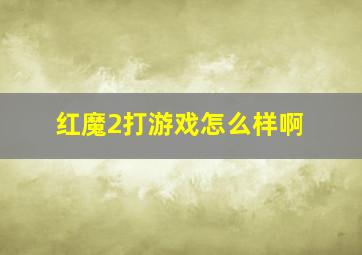 红魔2打游戏怎么样啊