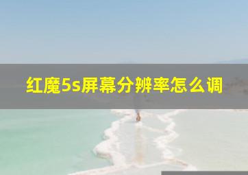 红魔5s屏幕分辨率怎么调