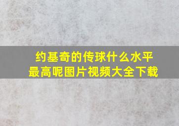 约基奇的传球什么水平最高呢图片视频大全下载