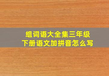 组词语大全集三年级下册语文加拼音怎么写