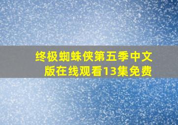 终极蜘蛛侠第五季中文版在线观看13集免费