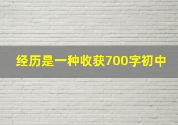 经历是一种收获700字初中