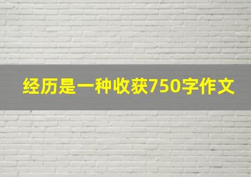 经历是一种收获750字作文