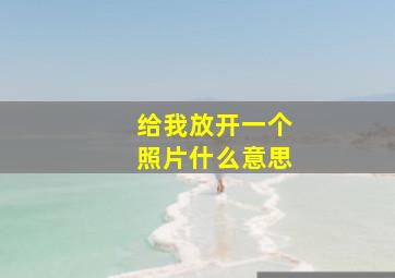 给我放开一个照片什么意思