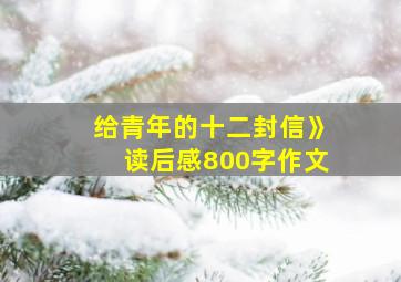 给青年的十二封信》读后感800字作文