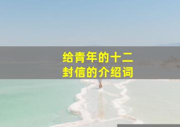 给青年的十二封信的介绍词