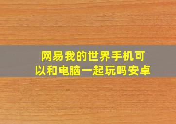 网易我的世界手机可以和电脑一起玩吗安卓