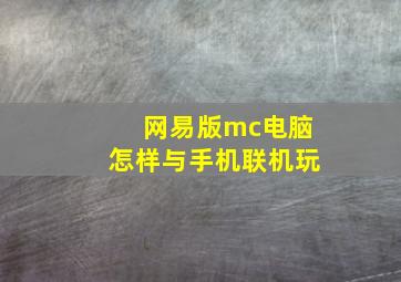 网易版mc电脑怎样与手机联机玩