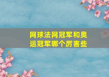 网球法网冠军和奥运冠军哪个厉害些