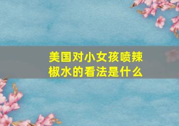 美国对小女孩喷辣椒水的看法是什么