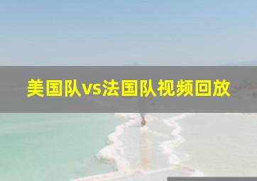 美国队vs法国队视频回放