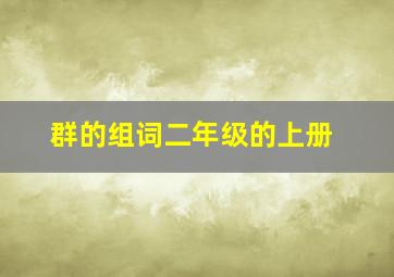 群的组词二年级的上册