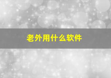 老外用什么软件