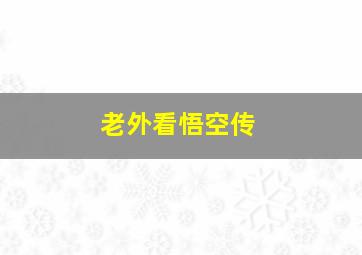 老外看悟空传