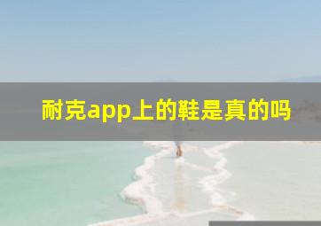 耐克app上的鞋是真的吗